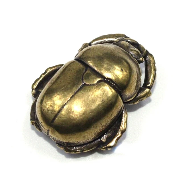 Beetle Brass Figurine Statue House Office Decoration Insect Animal Figurines Toy