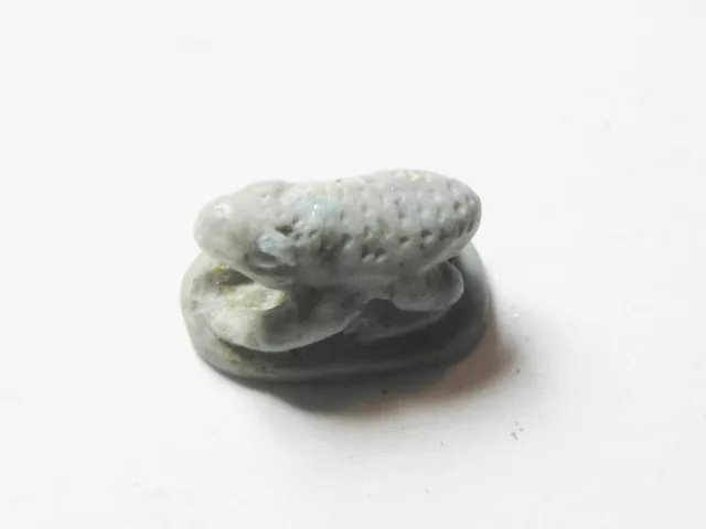 ZURQIEH -aa419- ANCIENT EGYPT, FROG SHAPED STEATITE SEAL. 18TH DYNASTY