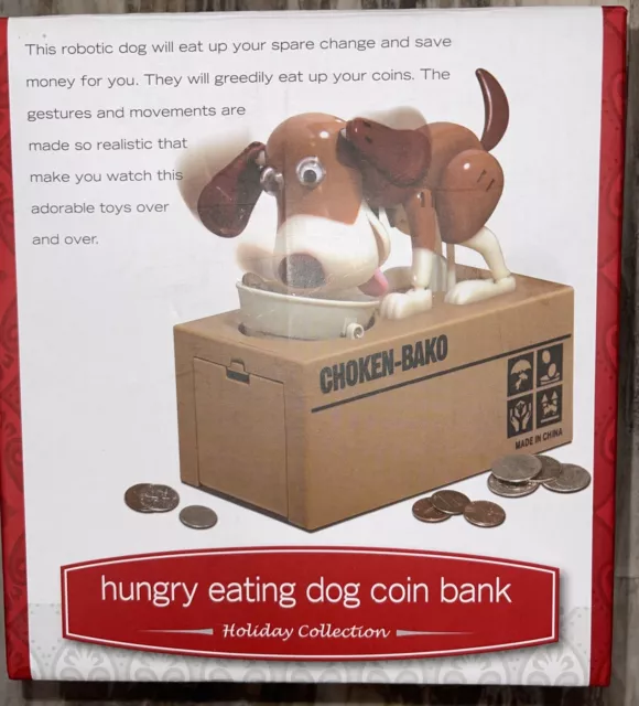 Piggy Bank, My Dog Piggy Bank, Robotic Coin Munching Toy Money Box, Saving Money