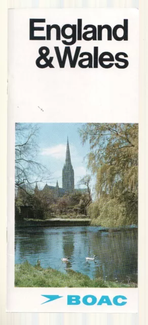 Boac England & Wales Airline Brochure 1967 B.o.a.c.