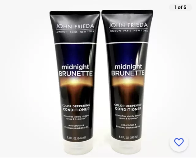 NEW John Frieda Midnight Brunette Color Deepening Conditioner 8.3 oz Lot of 2