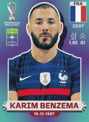 Carte Postale Officielle Coupe Du Monde 2022 Qatar - Equipe France, Benzema - Neuf