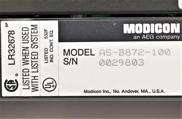 MODICON AS-B872-100 OUTPUT Module Analog 4-20mA 4 Channel AEG $1,850.00 ...