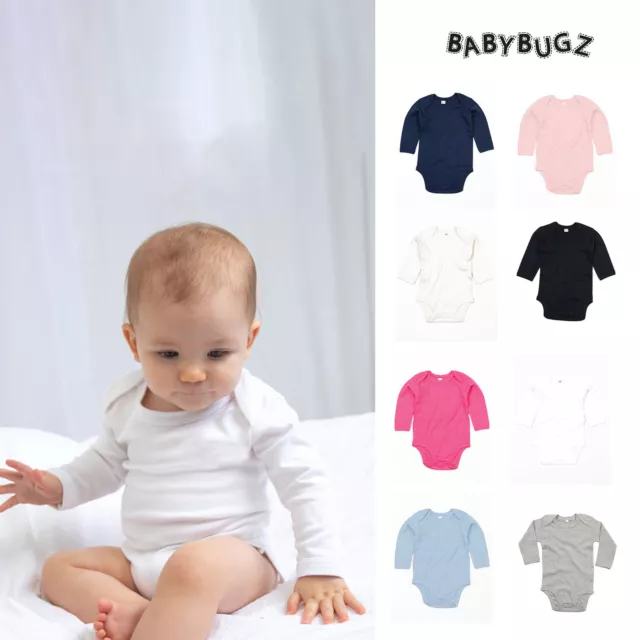 Babybugz Baby Organic Long Sleeve Bodysuit BZ30 - Soft and Stretchy Toddler Suit