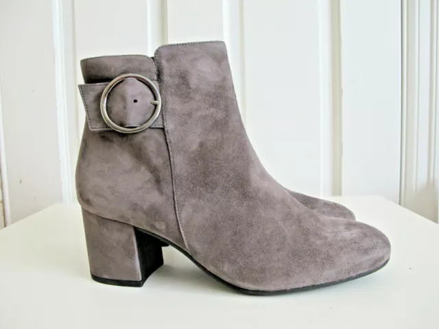 NEW $385 Paul Green Women's Taylor Ankle Boots Bootie Iron Suede Gray sz 9