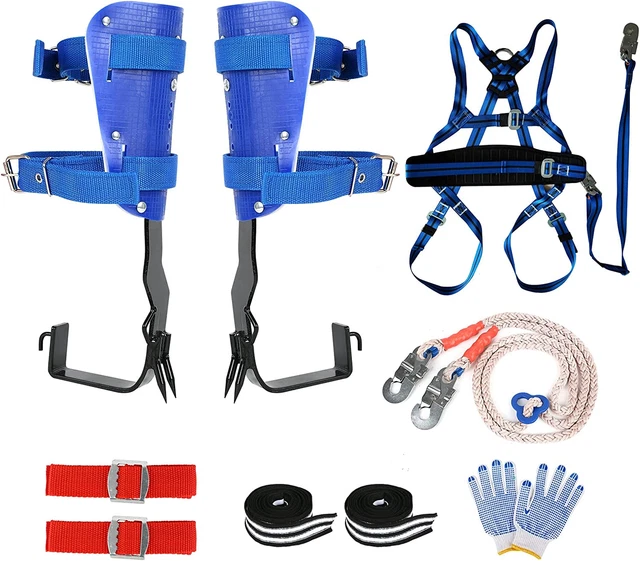 Tree Climbing Spike Set, Adjustable Tree Climbing Gear Alloy Steel Pole Climbing