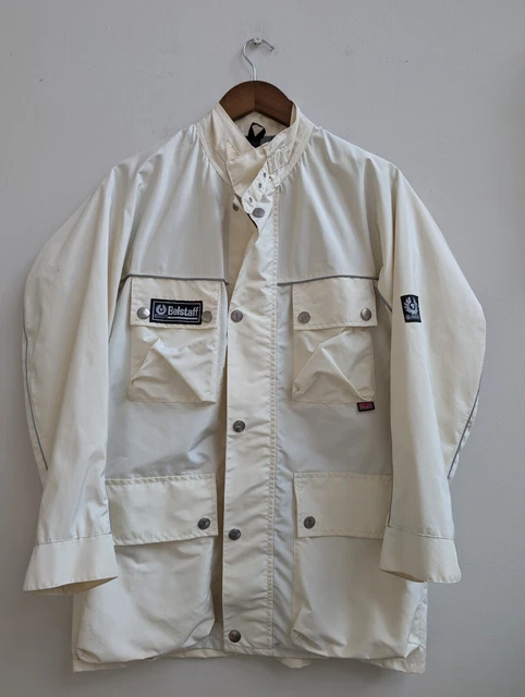 BELSTAFF TOURMASTER/TRIALMASTER-STYLE UTILITY Jacket Off White