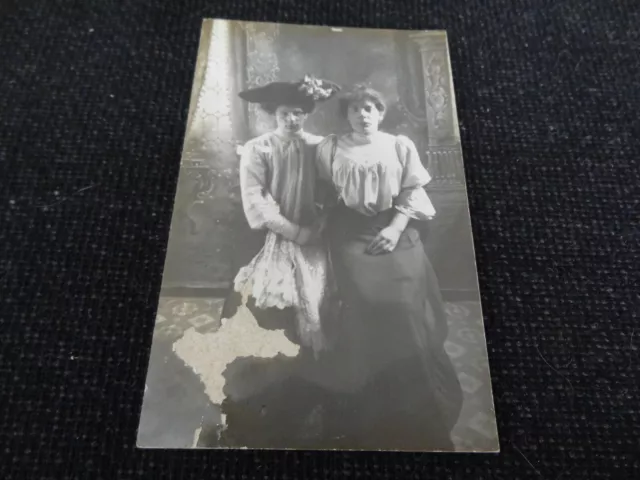 Social History Postcard 2 Young Ladies by Barry Dock Photographer - 85674