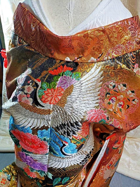 Japanese Kimono Uchikake Wedding Pure Silk  japan 904 2