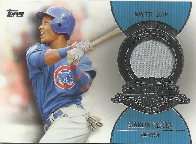 STARLIN CASTRO 2013 TOPPS 1st MAKING THEIR MARK GAME USED JERSEY