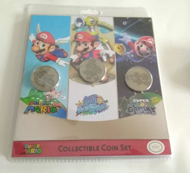 Super Mario 3D All Stars Collectible Coin Set Rare Nintendo Sunshine 64 Galaxy