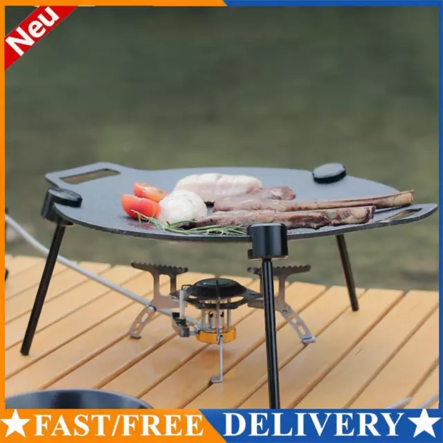 Grill Tablett Halter Metall Grill Pfanne Aufhänger tragbar Outdoor Camping Zubehör