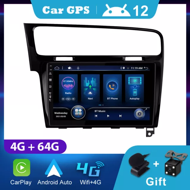 Android 12 Autoradio Pour VW Golf 7 2013-2019 Android 12 GPS Navigation Carplay