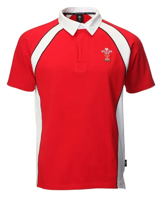 Manav Wales Short Sleeve Jersey Rugby Shirt Top Adults WRU Welsh Mens