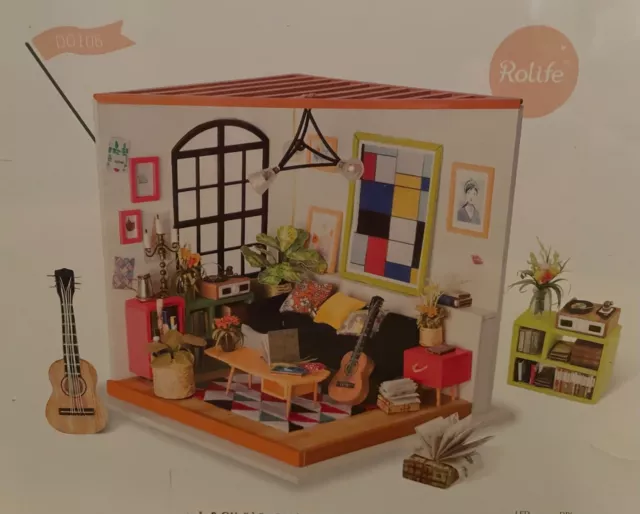 ROLIFE DIY MINIATURE HOUSE MODEL -LOCUS’S  SITTING ROOM DIY - 1:16th SCALE - NEW