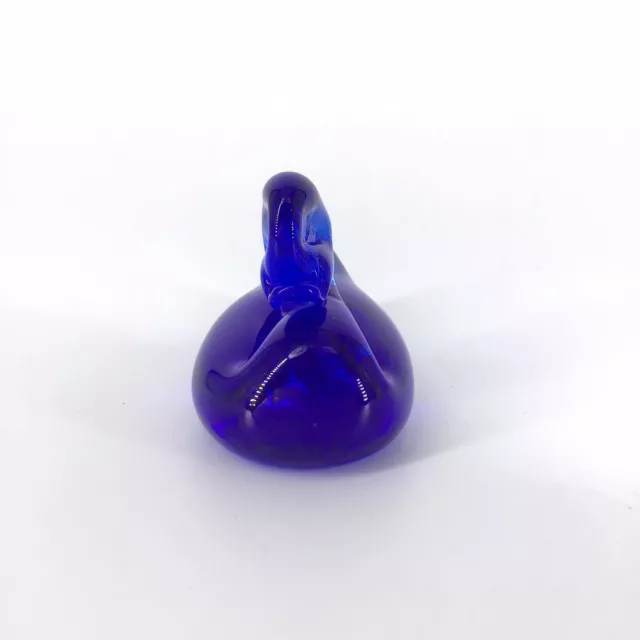 Art Glass Cobalt Blue Duckling Duck Figurine Hand Blown 2