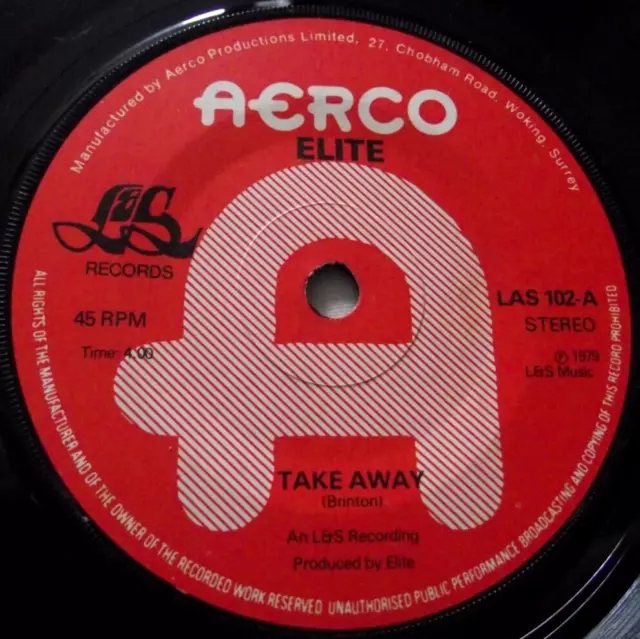 Elite ~ Take Away / Part Of My Life ** 1979 Uk Aerco 7"