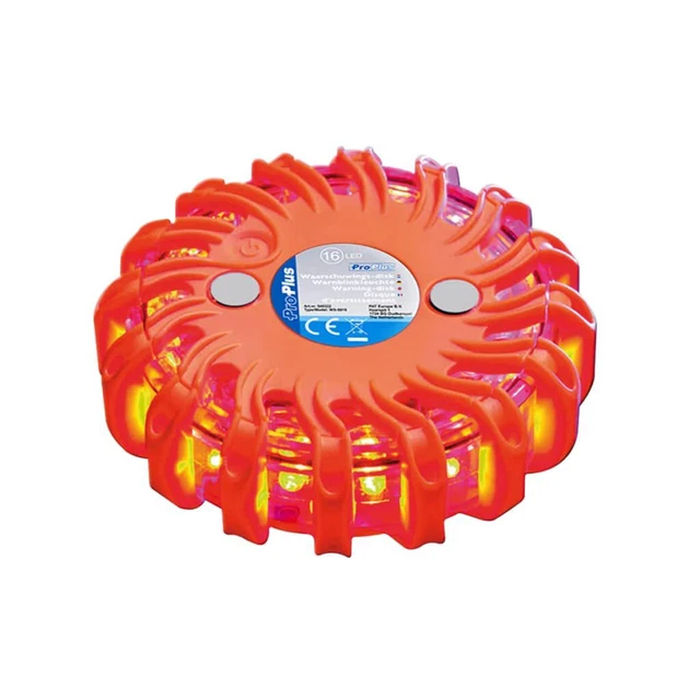 Proplus Disco di Avvertimento 16 Led Arancione 540322
