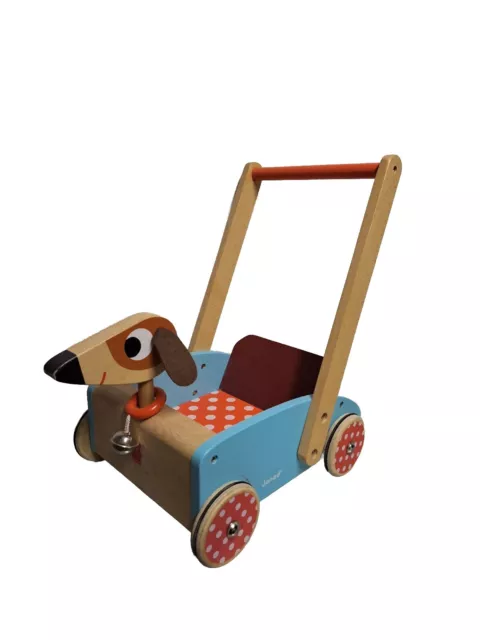 Kinder Lauflernwagen Laufwagen Janod Lernwagen Laufrad Hund Holzspielzeug