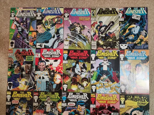 40 Comics Lot: The Punisher #1-61 War Journal #1 - 30 War Zone # 1 - 11 NOT RUN 3
