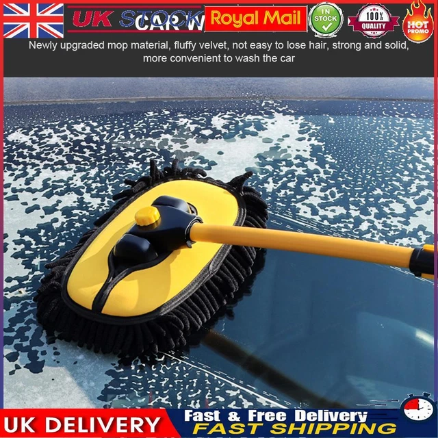 Car Detailing Brush Chenille Car Mop Head Wipe Mop Auto Accessory (Yellow)