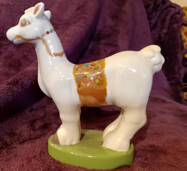 vintage llama figurine ceramic