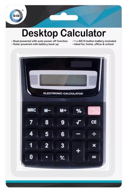 Large Button Desktop Calculator Home Office School Stationery 8 Digit Display