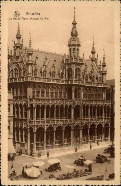 Bruxelles Brüssel Belgien s/w AK  ~1920/30 La Grand Place Maison du Roi Markt