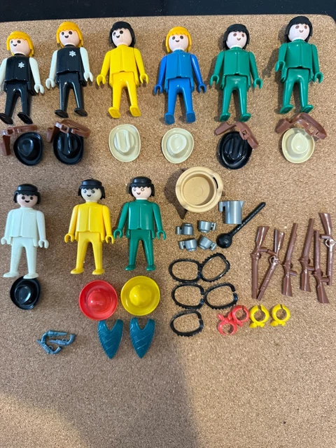 PLAYMOBIL (E325) INDIENS - Canoe Marron Foncé avec 2 Pagaies 3483 Vintage