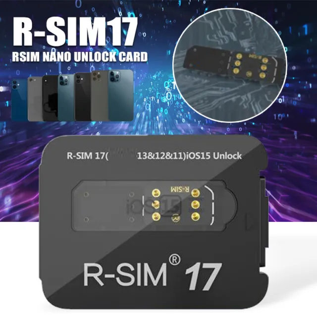 Nuova scheda di sblocco nano R-SIM17 RSIM per iPhone 13 12 11 Pro Max X XR 8 7 C UK9