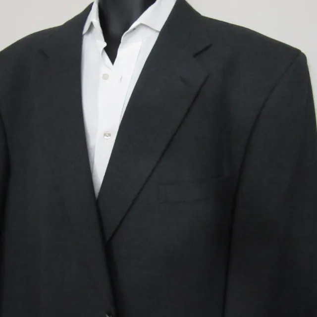 Stafford Mens Sport Coat Size 50 L Gray Single Vent Blazer Jacket Wool Blend