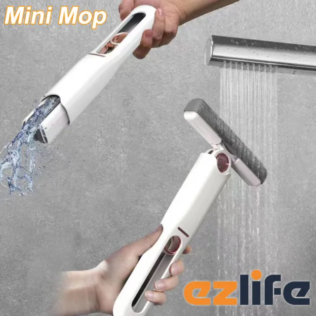 Shirln Portable Self-Squeeze Mini Mop Wet Hand Free Window Home Cleaner Tools