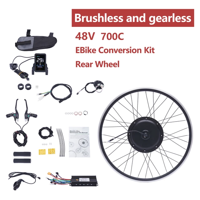 WUPYI2018 1000 W 48 V 28 Bicicletta elettrica Bike Motore Conversione Kit Posteriore E-Bike Elettrica Ruota Kit per Rear Wheel