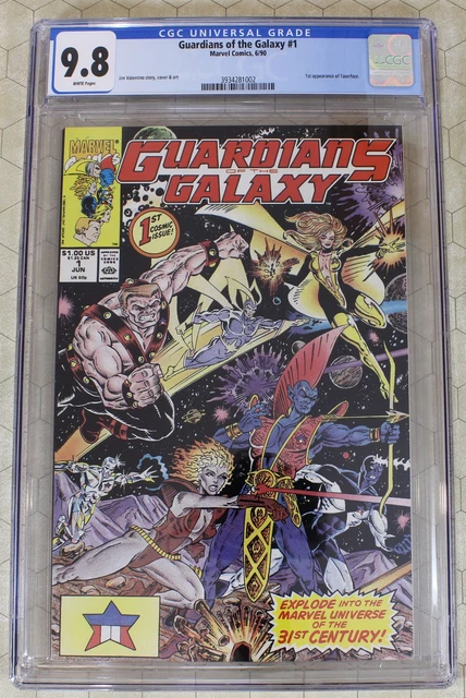 GUARDIANS OF THE GALAXY #1 CGC 9.8 (1990) 1st app. of TASERFACE (Marvel Comics)!