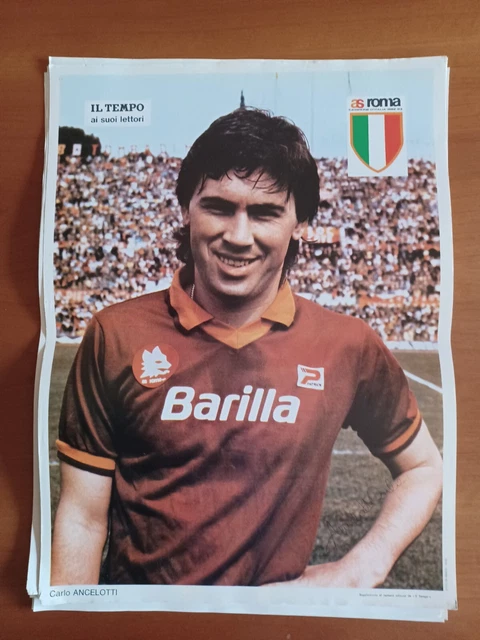 ROMA CALCIO 1982 1983 Carlo Ancelotti Poster