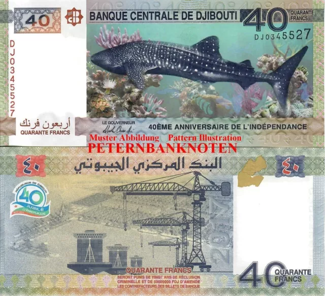 DSCHIBUTI / DJIBOUTI 40 Francs 2017  Unc P. 46 6201# Kassenfrisch..