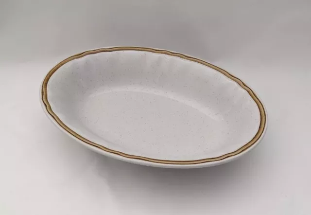 Americana Hearthside 10.25" Oval Speckled Serving Bowl Dish Stoneware, Japan