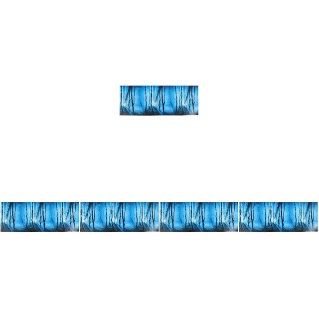 5 PCS Decorative Glass Cling Fish Tank Background Paper 3d Picture Double Sided