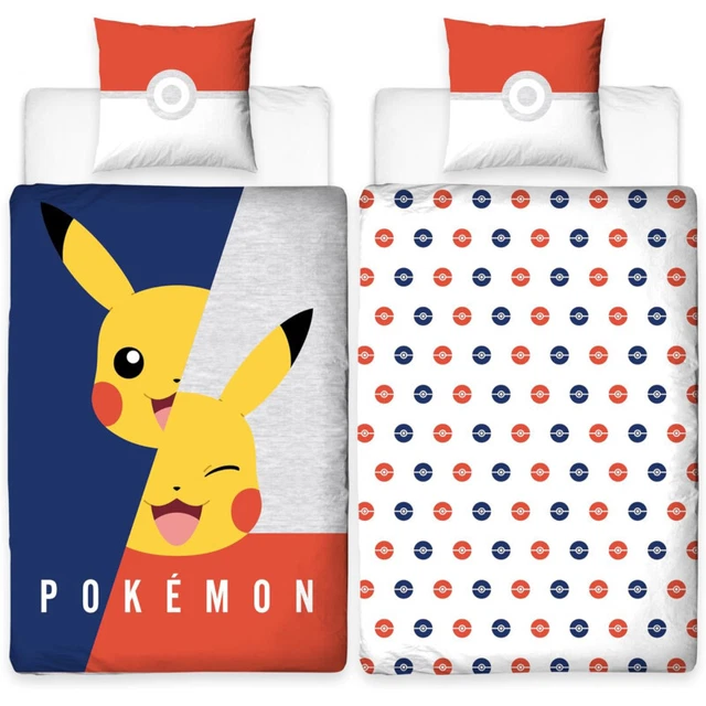 Parure De Lit Pokémon First Starters - 5 Pièces, Taille Double, Polyester, Design Coloré