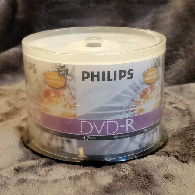 Philips DVD-R, 4.7 GB, 120 Mins, 16x speed, 50 Pack Spindle