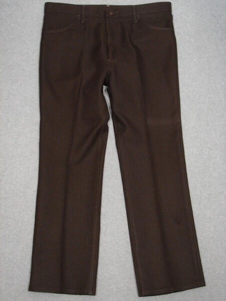 OG09406 1990s **WRANGLER** 82BN WRANCHER POLYESTER 38x30 (msr 38"x31") BROWN