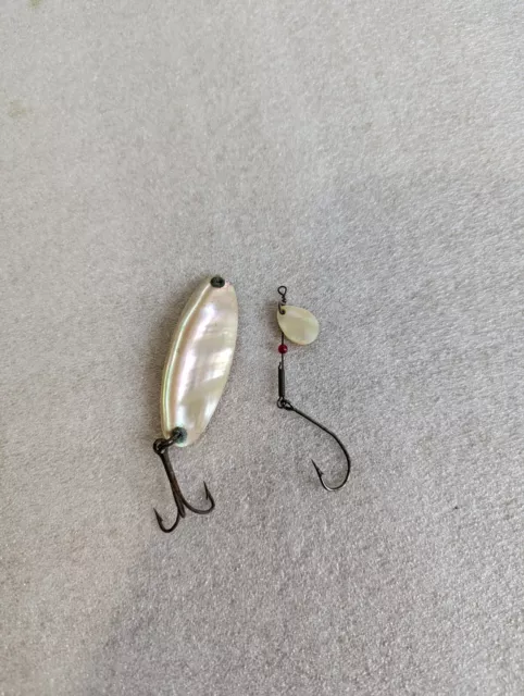 LOT OF 2 Vintage Abalone Mother of Pearl Fishing Lures $12.00