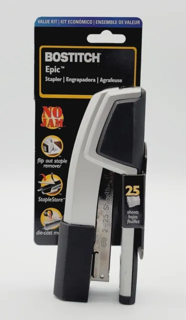 Bostitch Epic Stapler 25-Sheet Capacity Silver B777RSLV