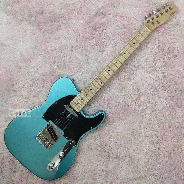 TL 6 strings bule  black pickguard  electric guitar chrome hardware