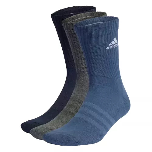 Adidas Fully Cushioned Unisex Mens Womens 3 Pairs Cotton Sports Crew Socks