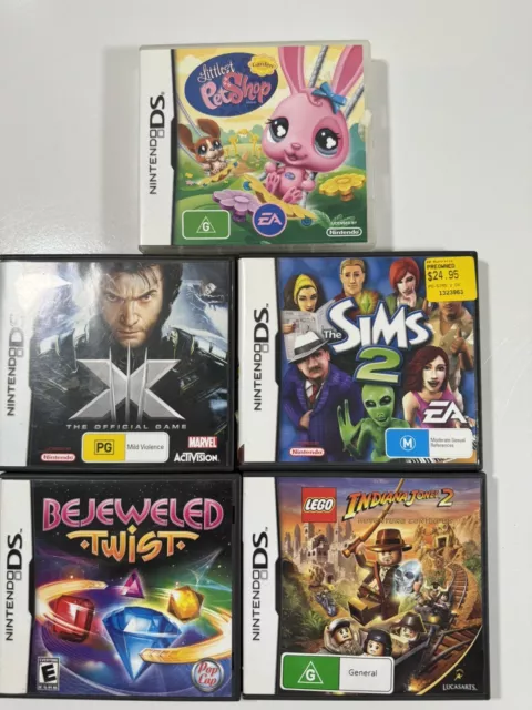 5 X Nintendo DS/3DS Games - Rayman, Tony Hawks, Tak, Speed Racer, Vampire  Moon