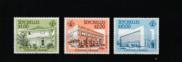 SEYCHELLES - N° Yvert 631/633 Neufs XX MNH 1987 Centenaire Banking
