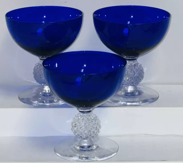 3 Morgantown GOLF BALL RITZ BLUE 4" - 6 oz SHERBETS