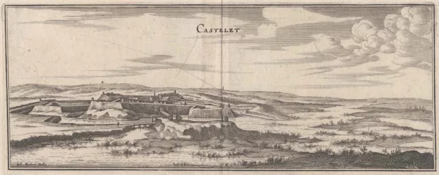 Le Catelet Original Kupferstich Merian 1656