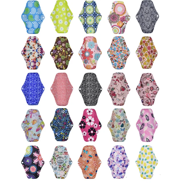 1X Almohadillas de toallas de higiene de tela menstrual de bambú período Panty Lin ZR